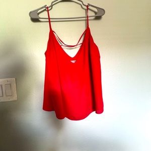 ASOS Swing Cami With Strap Detail Front - Red / US 10